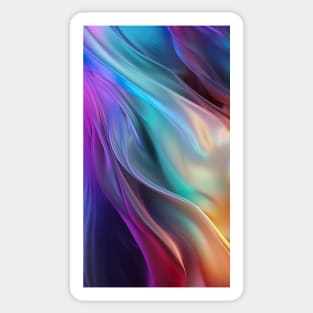 Colorful smooth silk abstract - 2 Sticker